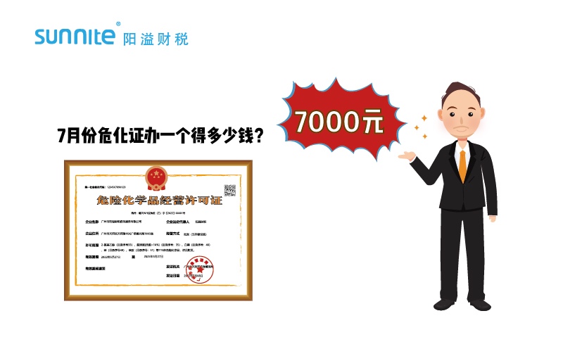 2023年7月份危化证办一个得多少钱